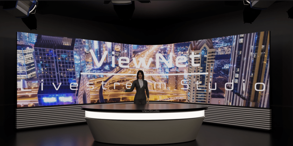 Virtuel billede af LED storskærm i studie